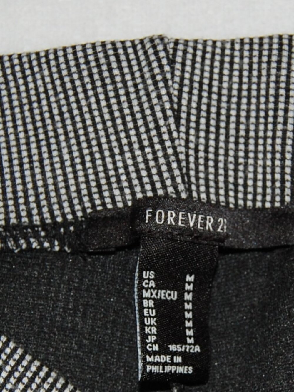 Forever 21, Juniors M Leggings, Black & White Striped
